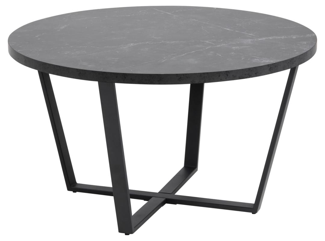 Table basse noire sculptée Rynna