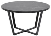 Table basse noire sculptée Rynna