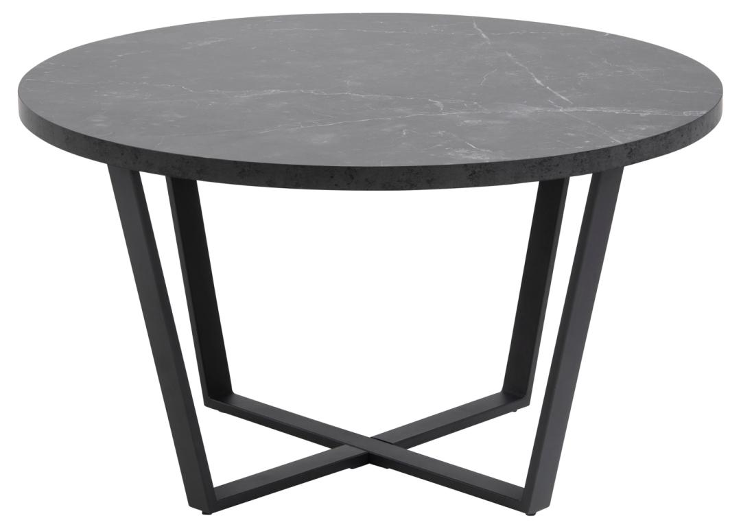 Table basse noire sculptée Rynna