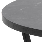 Table basse noire sculptée Rynna