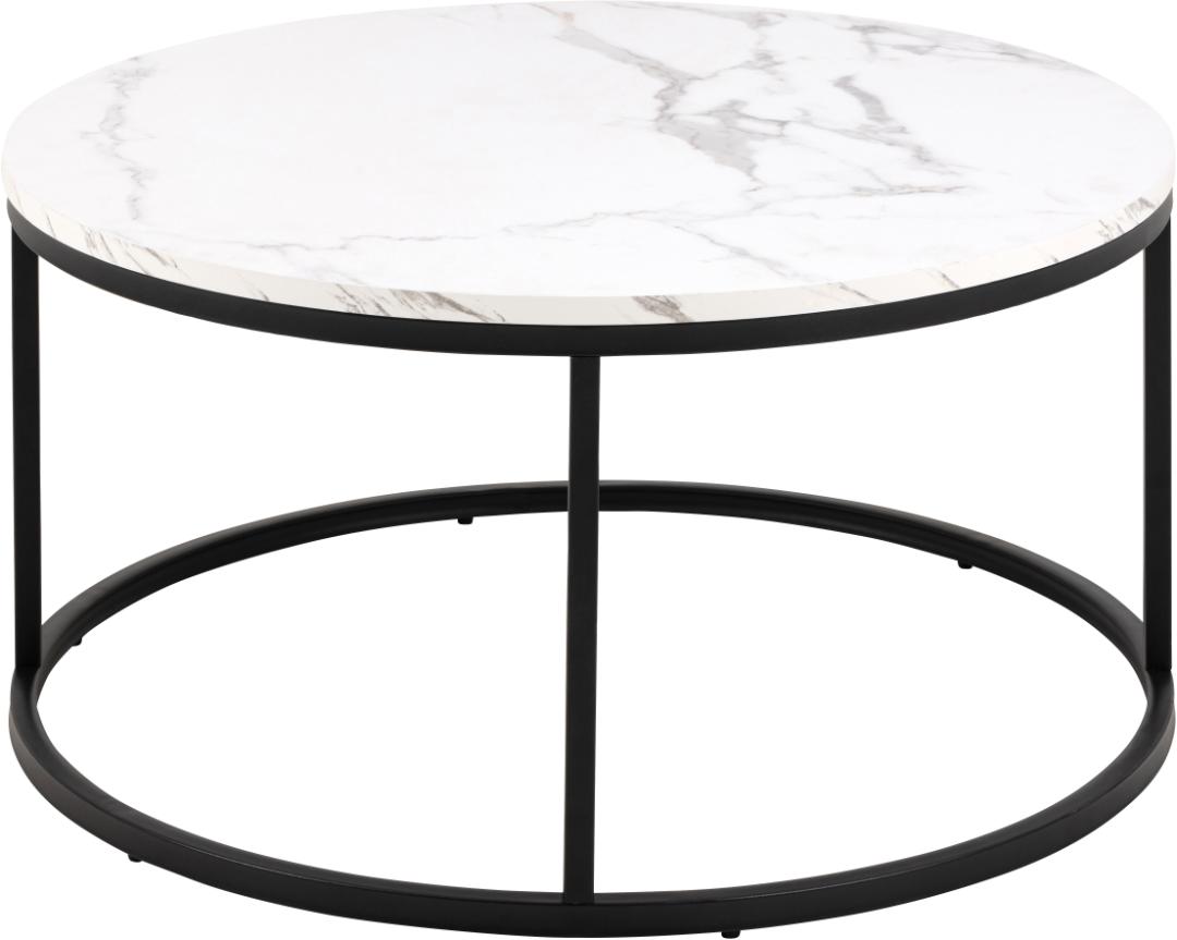 Table basse ronde blanche Nerra