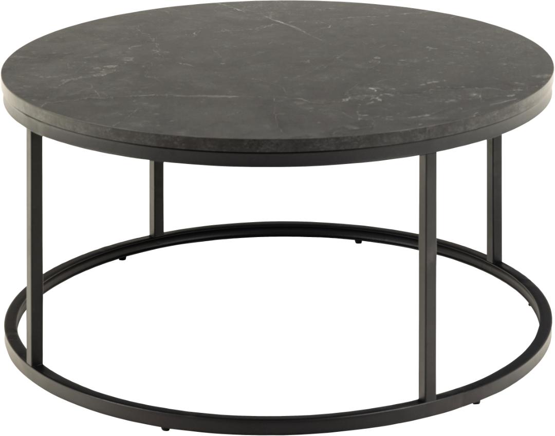 Table basse ronde noire Nerra