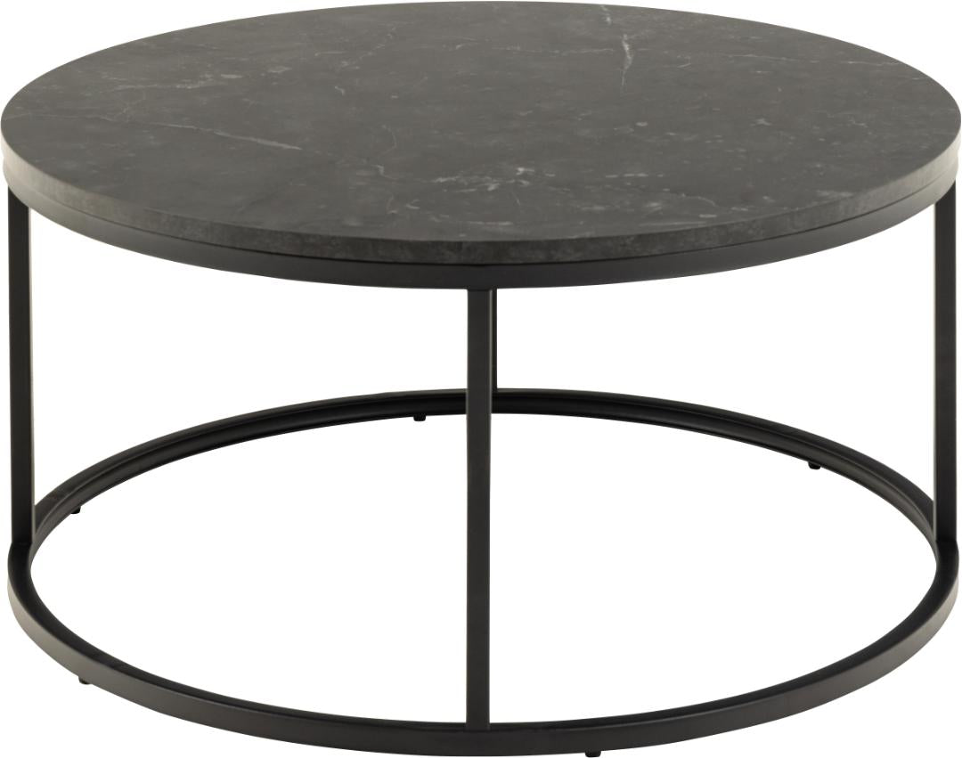 Table basse ronde noire Nerra