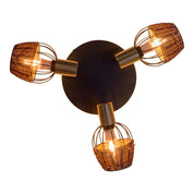 Luxury Handmade Artisan Ceiling Rondel in Black and Gold