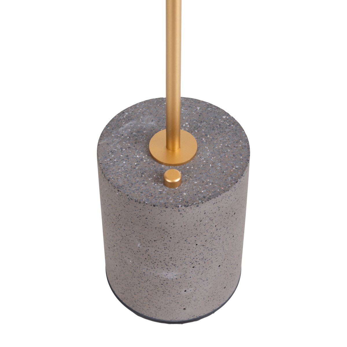 Timeless Black Metal and Concrete LED Table Lamp, Artisan Crafted