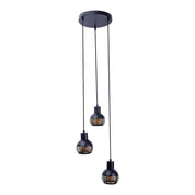 Handcrafted Luxury Pendant Light in Black and Gold Finish
