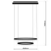 Handcrafted Luxury LED Pendant Light in Black and Sand Design