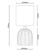 Lampe de table en céramique faite main intemporelle, design artisanal de qualité supérieure