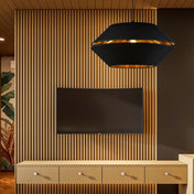 LUNOR 1 Lampe Suspendue Or Noir