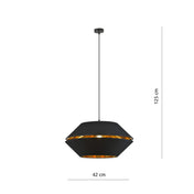 LUNOR 1 Lampe Suspendue Or Noir