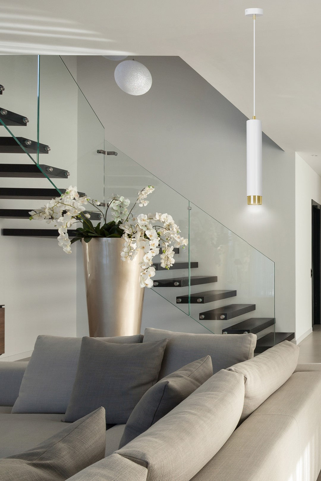 LYONN 1 White Gold Pendant Lamp