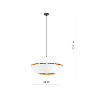 LUNOR 1 White Gold Pendant Lamp