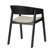 Elegant Minimalist Black Armchair Set, Hand-Finished Craftsmanship