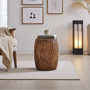 Celebes carved wood stool