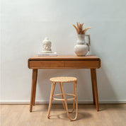 Java braid natural rattan stool
