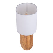 Lampe de table en céramique de luxe faite à la main avec abat-jour en tissu naturel