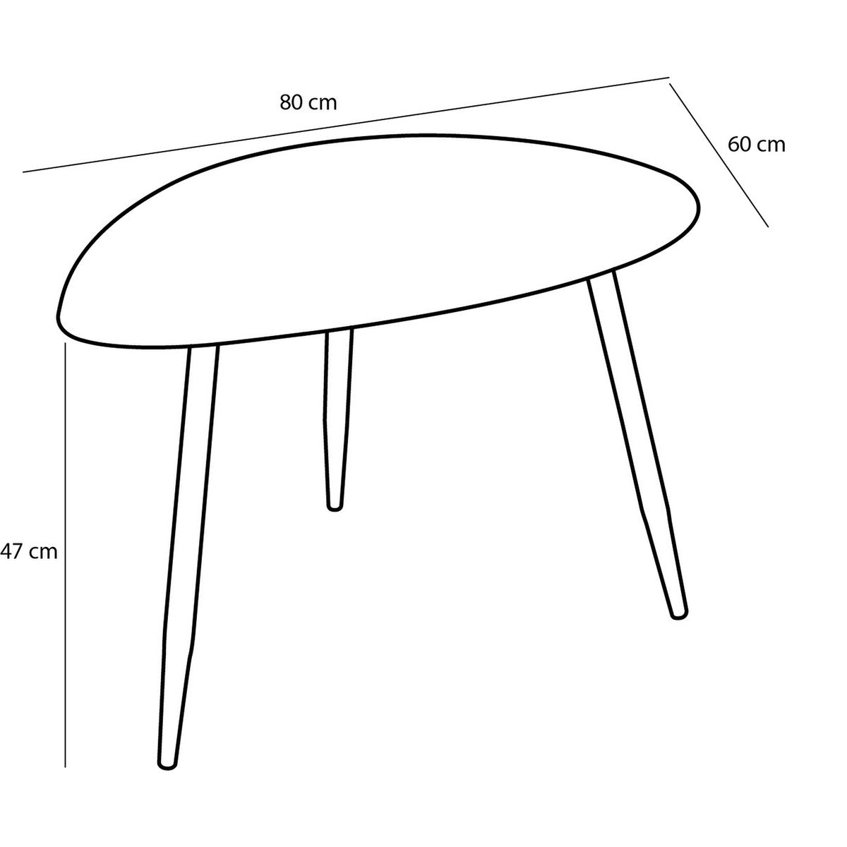 Modern Black Metal Nesting Side Table Set (2 pcs)