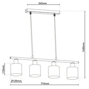 Lampe suspendue de luxe artisanale à finition satinée naturelle