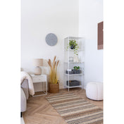 Vita Side Table - Side table, 1 drawer, white, white frame 40x40x55 cm