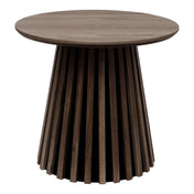 Osaka Side Table - Side table, oak veneer, smoked ø50x45 cm