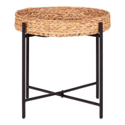 Naro Side table - Side table, metal and waterhyacinth ø50x48,5 cm