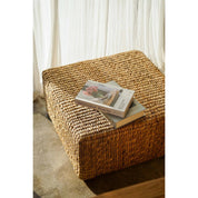 Hyacinth natural pouf