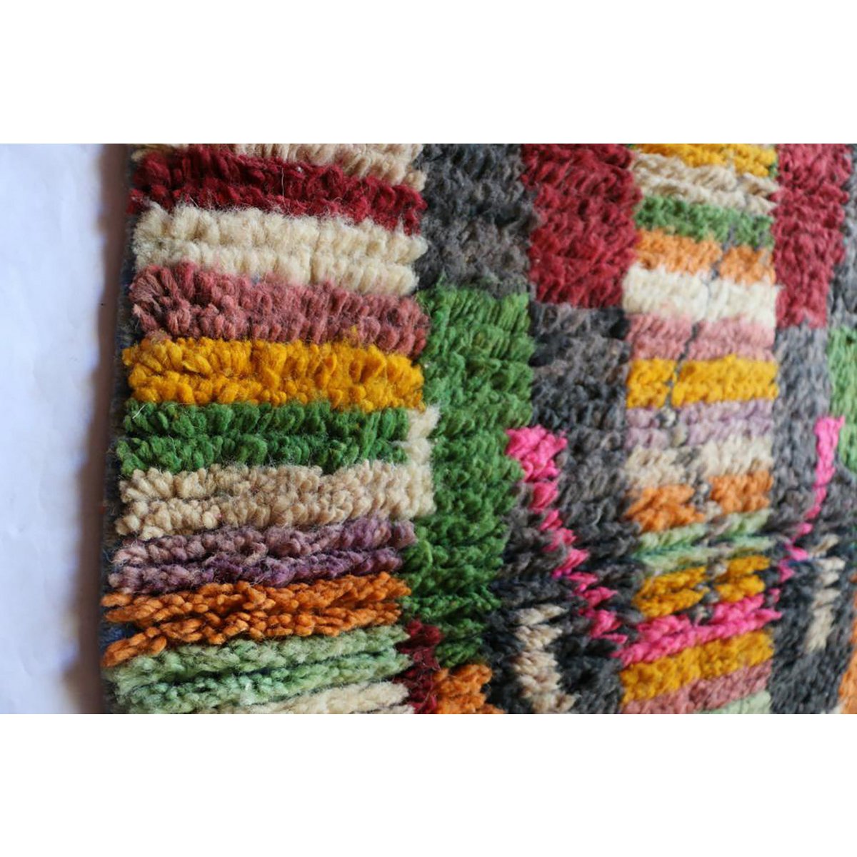 Handcrafted Luxury Berber Corridor Carpet in Wool, 72 x 355 cm