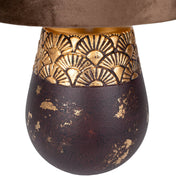 Lampe de table en céramique de luxe faite à la main en beige et gris