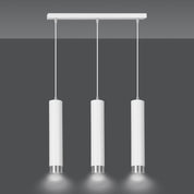 LYONN 3 White Chrome Pendant Lamp