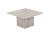 Ensemble de tables basses Serena beige aspect travertin (2 pièces)