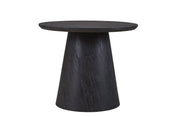 Table d'appoint ronde Mirel – aspect bois brun foncé