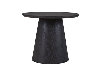 Table d'appoint ronde Mirel – aspect bois brun foncé