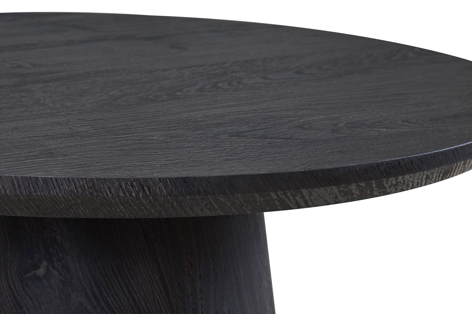 Table d'appoint ronde Mirel – aspect bois brun foncé