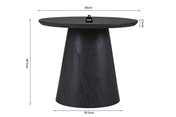 Table d'appoint ronde Mirel – aspect bois brun foncé