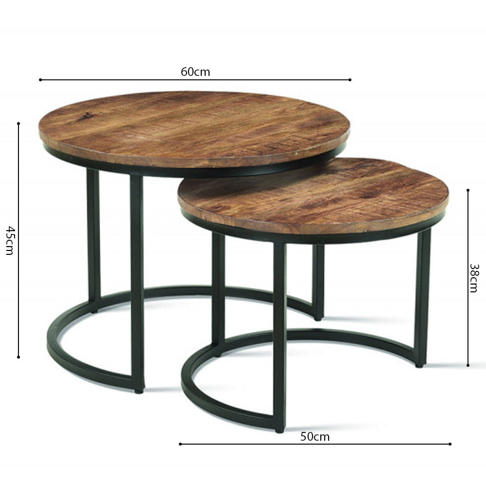 Table d'appoint Vera en bois de manguier