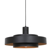 Lampe suspendue en métal noir/doré Aurelia