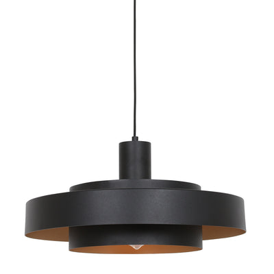 Lampe suspendue en métal noir/doré Aurelia