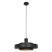 Lampe suspendue en métal noir/doré Aurelia
