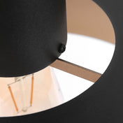 Lampe suspendue en métal noir/doré Aurelia