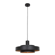 Lampe suspendue en métal noir/doré Aurelia