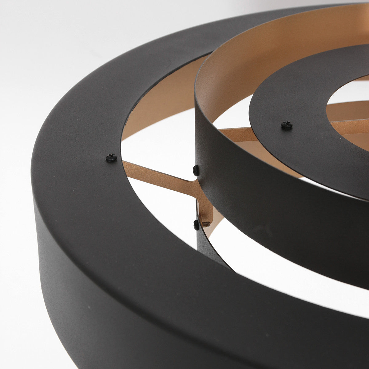 Lampe suspendue en métal noir/doré Aurelia