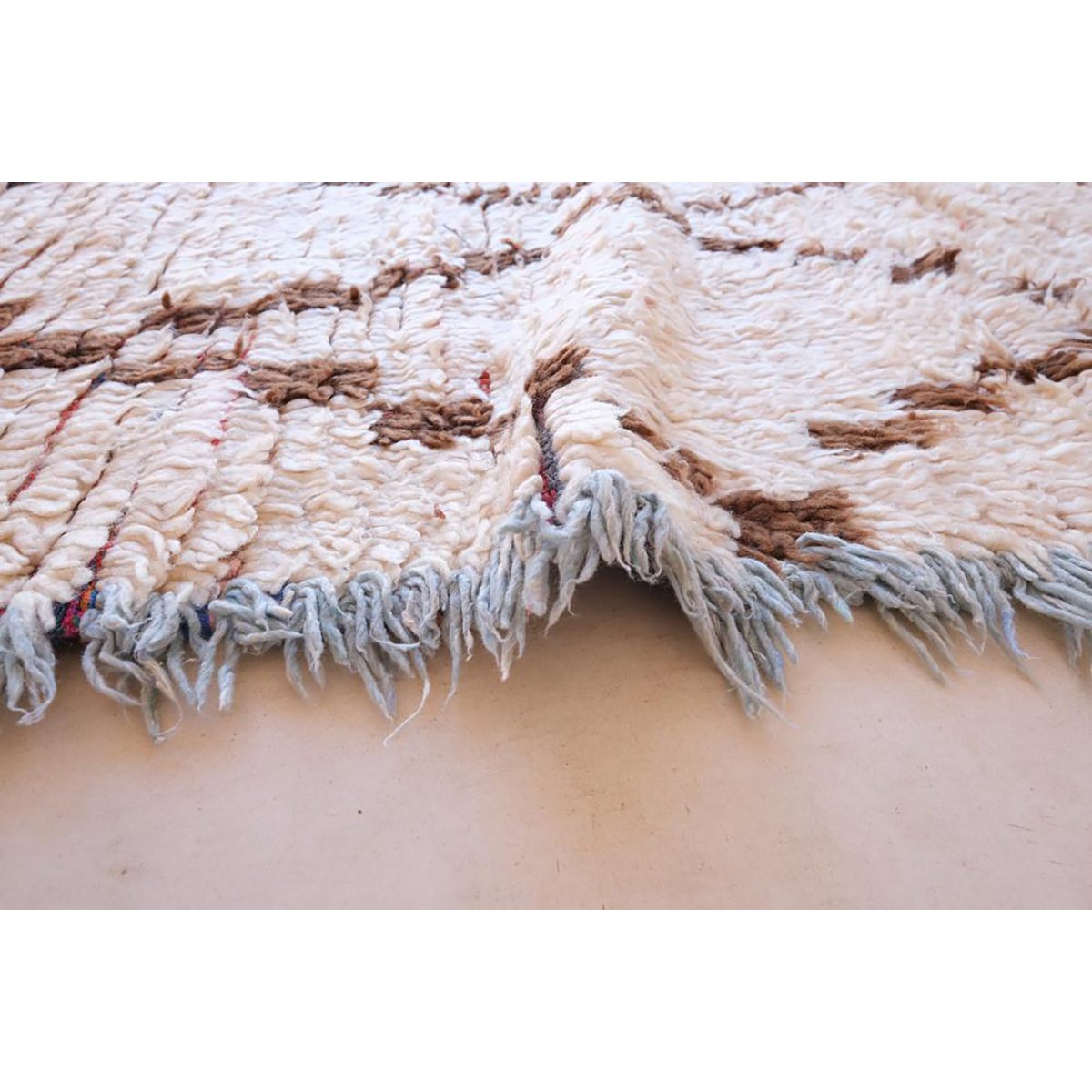Handcrafted Moroccan Berber Carpet in Premium Wool, 98x278 cm