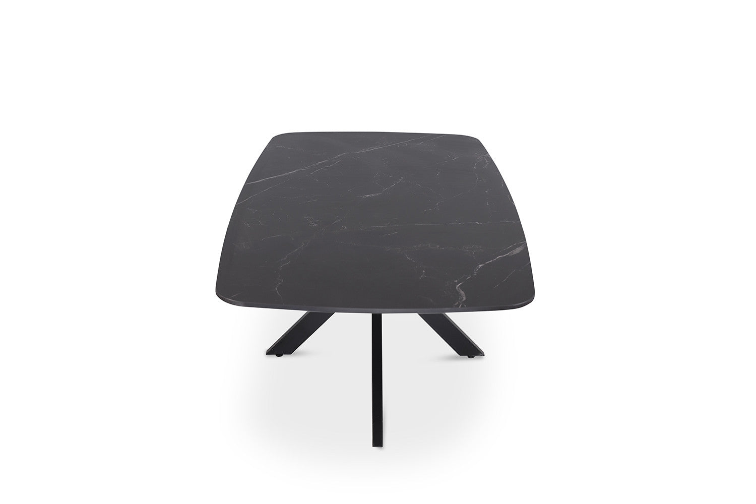 Table basse danoise ovale pierre noire