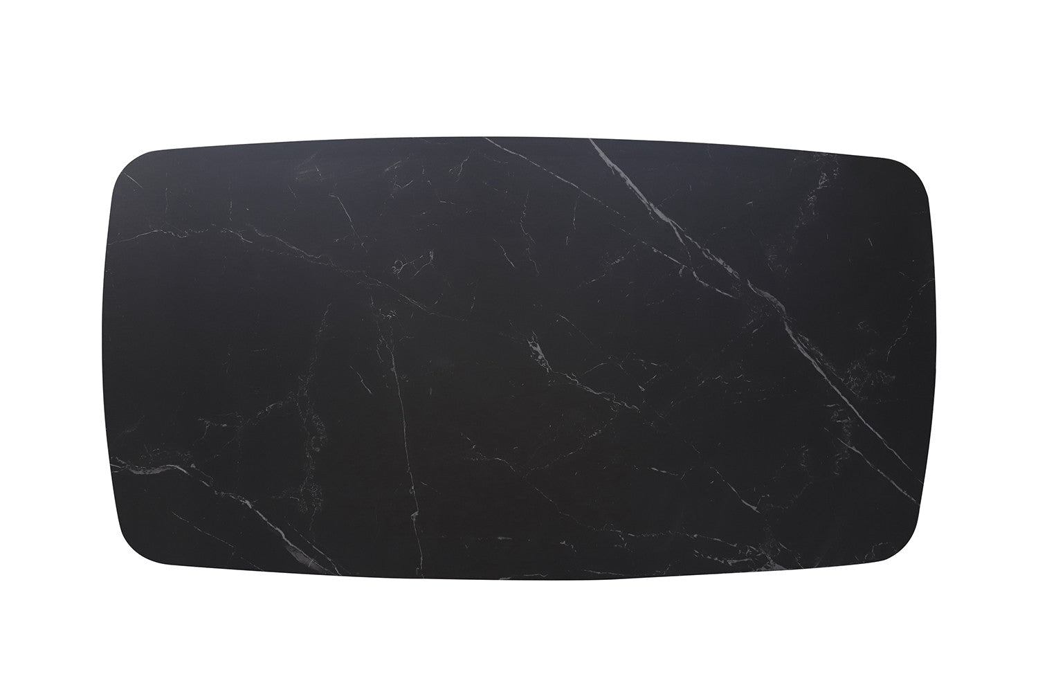 Table basse danoise ovale pierre noire