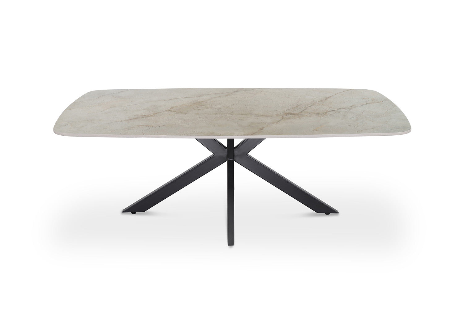 Table basse danoise ovale pierre beige