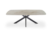 Table basse danoise ovale pierre beige