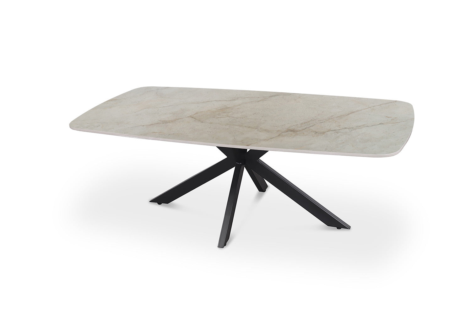 Table basse danoise ovale pierre beige