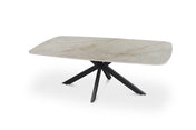 Table basse danoise ovale pierre beige