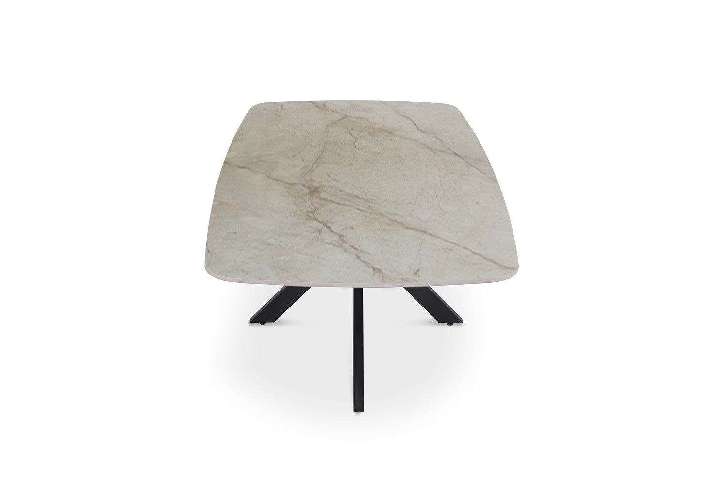 Table basse danoise ovale pierre beige