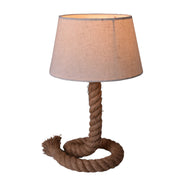 Lampe de table de luxe artisanale avec design d'artisan et toile de jute